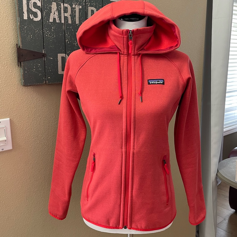 Patagonia Women’s Tech Fleece Red Zip Up Hoodie